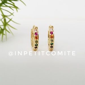Dainty Small Huggie Hoop Multicolor Earring
